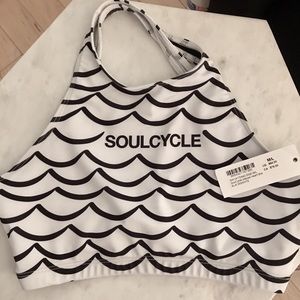 Soulcycle high neck halter sports bra